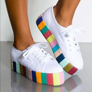 Superga 2790 Multi Color Block Platform Sneaker size 39